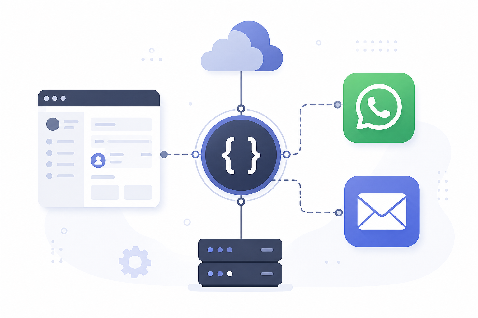 Intégration API REST connectant CRM, ERP, e-commerce et outils de communication