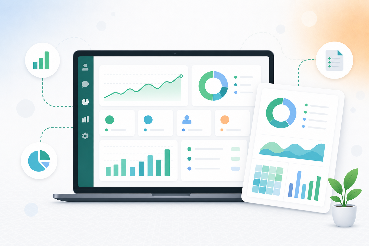 Rapport de service client avec graphiques et métriques clés