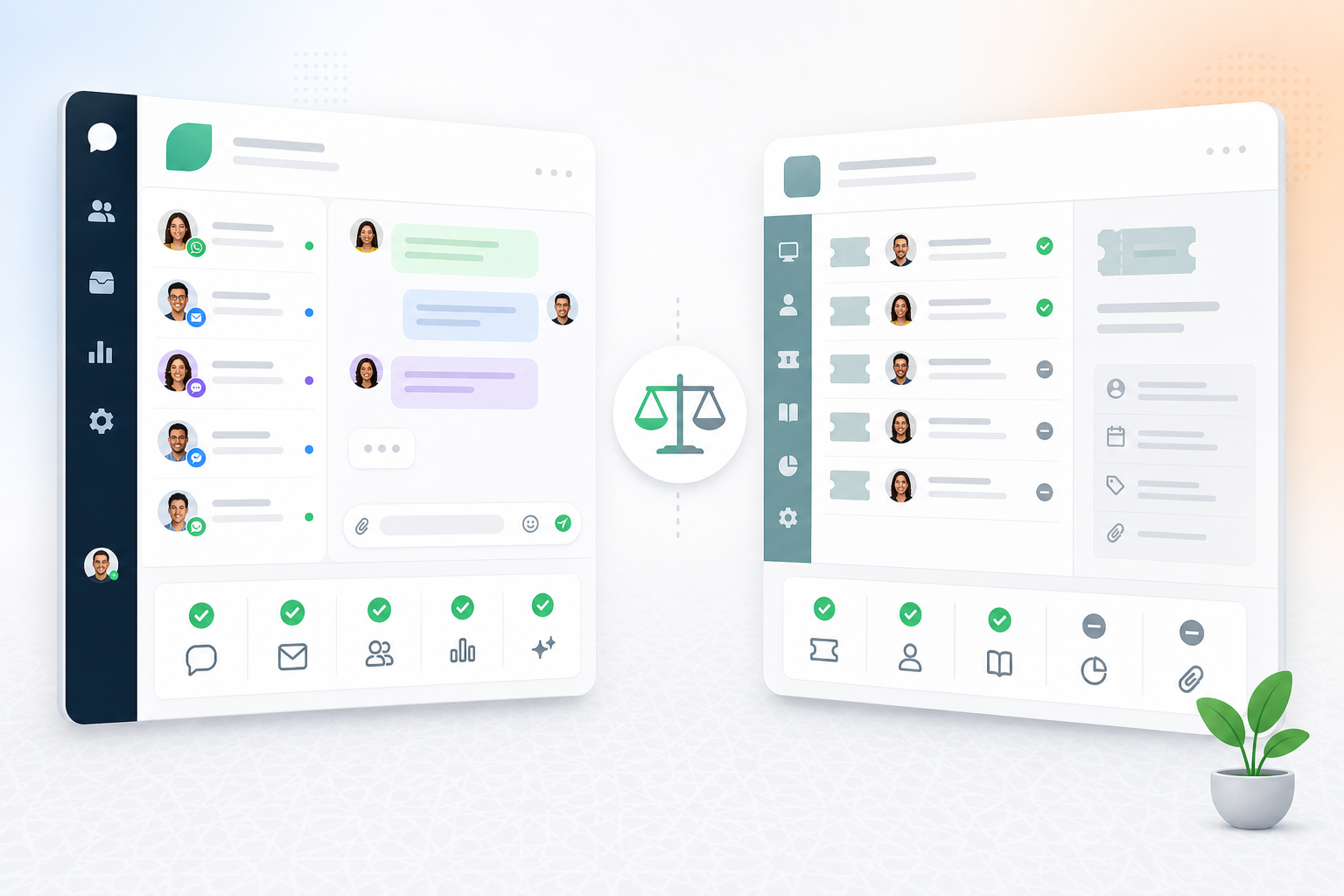 Comparaison côte à côte des fonctionnalités Replyova et Zendesk