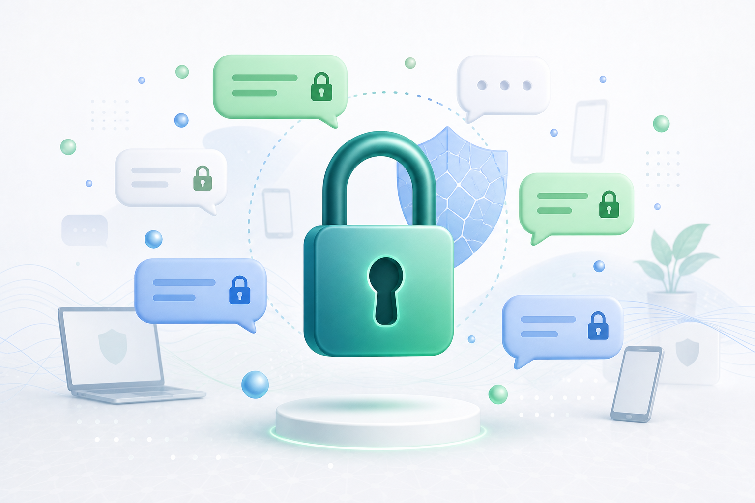 Bouclier de protection symbolisant la sécurité des données clients